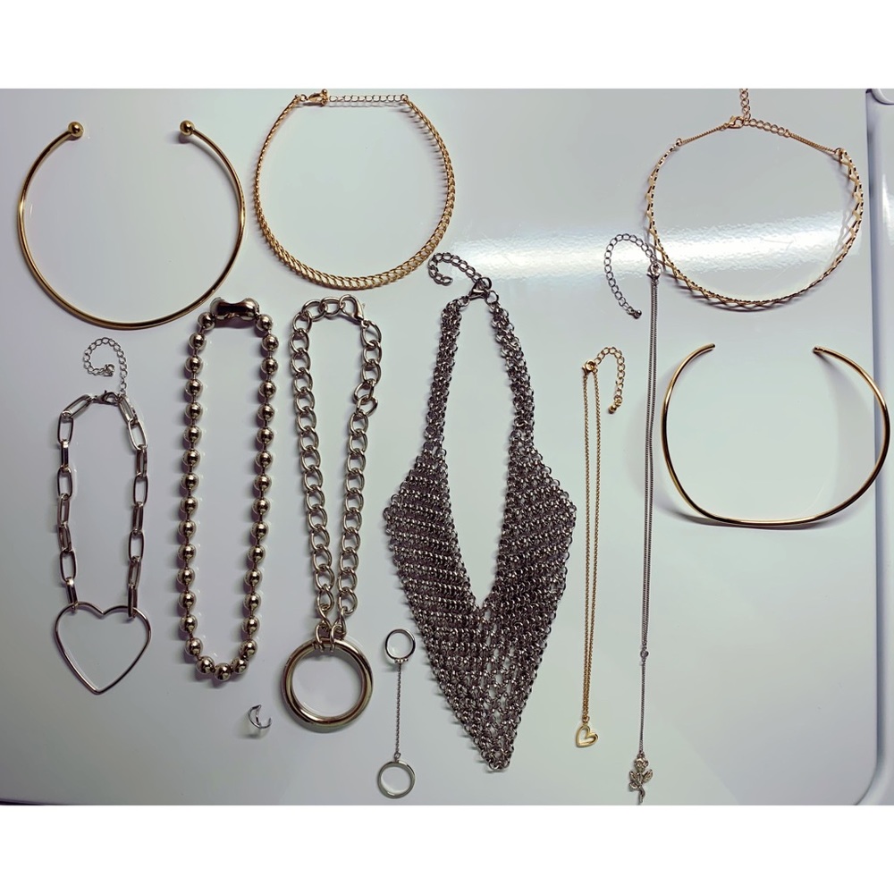 NWOT HUGE DOLLSKILL Jewelry Set Choker Lip Ring